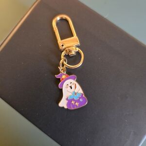 Cute Ghost Zipper Pull Bag Charm Keychain